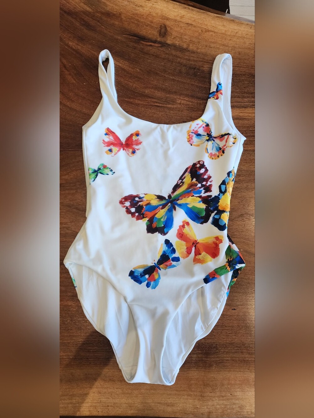 Onia Kelly White One-Piece Swimsuit with Multicolor Butterfly Print Size S - Picture 11 of 11